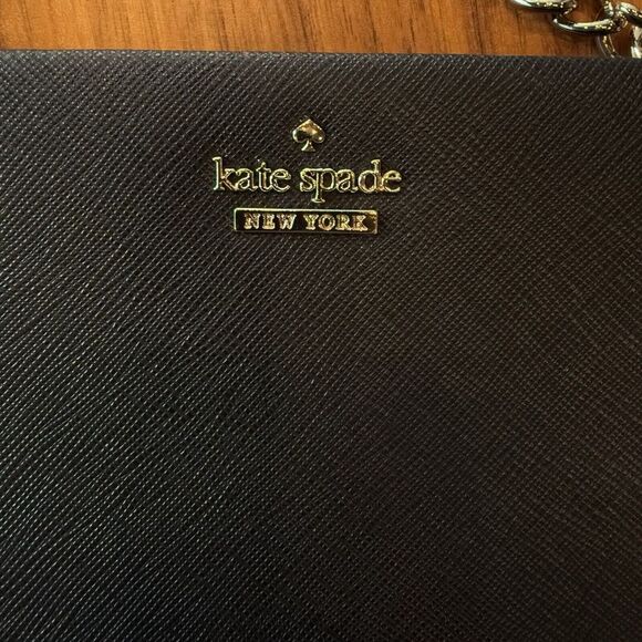 Kate Spade Saffiano Mini Sima Clutch Crossbody Purse Bag Minimal Metallic Gold - Picture 5 of 16